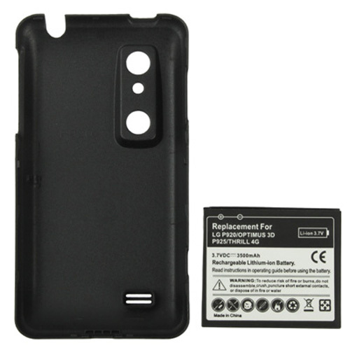 3500mAh Replacement Mobile Phone Battery Cover Back Door for LG P920 Optimus 3D P925 Thrill 4G