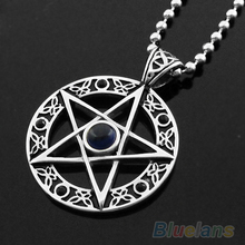 Pentacle Pentagram Star Pewter with 20″ Choker Necklaces pendants 02UA