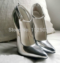 New Hot 18cm sexy high heels ladies shoes silver pointed heels high heels size 5