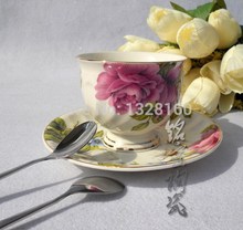 6 piece New High Grade Porcelain Coffee cup 36 bone china tea cup sets European style