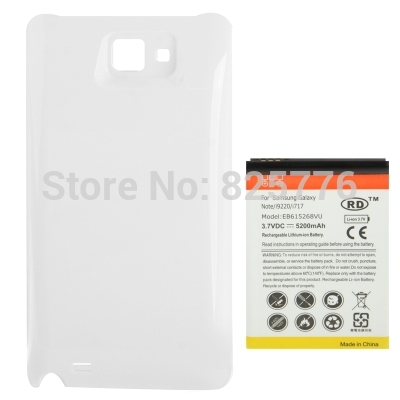 New Arrival 5200mAh Replacement Mobile Phone Battery White Cover Back Door for Samsung Galaxy Note i9220
