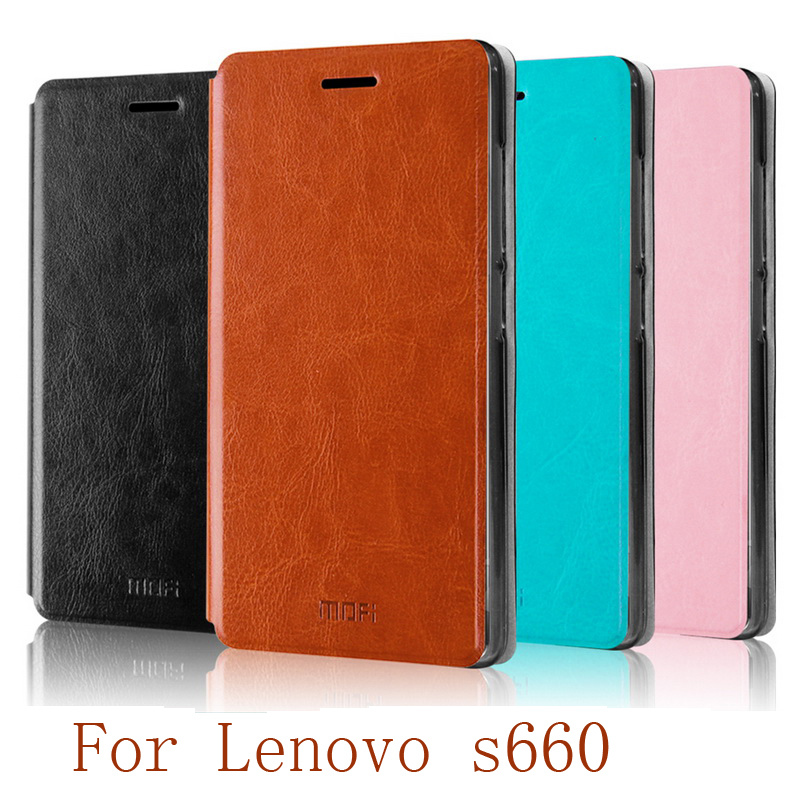 For Lenovo S660 Case Flip Leather Case For Lenovo S660 Cover Phone Bag Luxury Leather Case