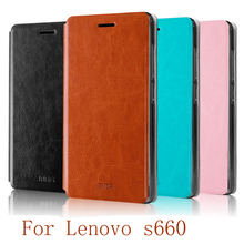 For Lenovo S660 Case,Flip Leather Case For Lenovo S660 Cover Phone Bag Luxury Leather Case For Lenovo S660 Free Shipping