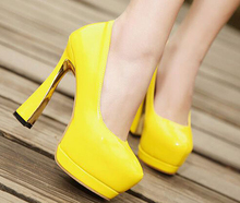 Free shipping fashion high heels thick patent leather shoes single shoes princess red wedding shoeswomen boots