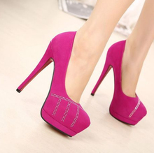 2014 Spring Summer brand New arrive pumps women’s Sexy high-heeled sweet thin heel ultra high high-heeled wedding shoes TH193