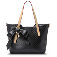 2014 Hot New Style Fashion Women’s Handbag Satchel Shoulder PU leather Embossing bowknot Messenger Purse Bags B049