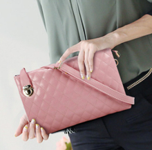 2014 Hot New Style Fashion Women’s Handbag Satchel Shoulder plaid stripe Clutch PU leather Messenger Purse Bags B061