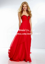 Beading Sweetheart Formal Empire Long Red Dress Party Evening Elegant Sexy Backless JR694