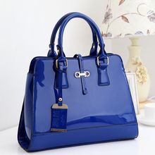 2014 fashion brand high quality Luxury New Women messenger Handbag OL Lady patent leather Tote Shoulder Bag handbags LY402
