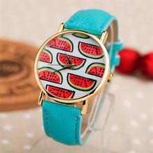 Free shipping! Lovely watermelon pattern casual quartz watch, Trendy cute women dress watches, Fashion jewelry