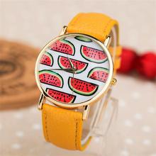 Free shipping Lovely watermelon pattern casual quartz watch Trendy cute women dress watches Fashion jewelry