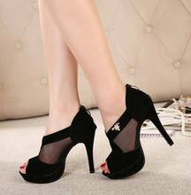 2014 Spring Summer brand New arrive pumps women’s Sexy high-heeled shoes charms hollow out thin heel high high-heeled TH133