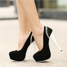 2014 Spring Summer brand New arrive pumps women’s Sexy high-heeled crystals thin heel ultra high high-heeled wedding shoes TH191