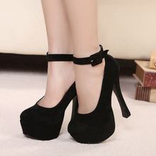 2014 Spring Summer brand New arrive pumps women’s Sexy high-heeled shoes charms belt thin heel ultra high high-heeled TH123