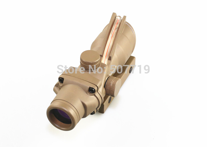 Tactical Hunting Shooting Trijicon ACOG 4x32 Riflescope Sand Red or Green Optical Fiber M7184