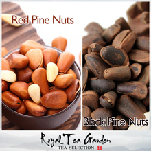 2 kinds flavors red pine nuts+black pine nuts 276g, Dried fruit nut snacks,Jilin Changbai Pure wild wild pine nut kernels R2068