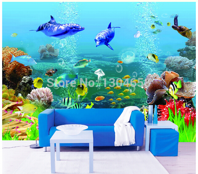 Custom 3D Wall Paper Of Modern Living Room Sofa Bedroom