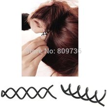 Bulk Hot 10pcs Black Spiral Spin Screw Hair Pins Clips Twist Barrette WEDDING Accessory for Wedding Wholesale Free Shipping