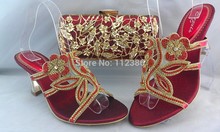 Free shipping Pu leather shoes and matching bags wholesale shoe and bag to match (bag+shoe)