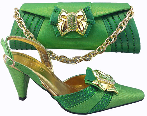 Fashion wedding dress shoe and matching bag with free shipping by DHL