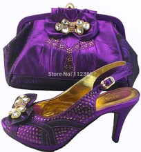 Fashion heel shoe and bag matching set, Wholesale shoe and bag for wedding and party for free shipping by DHL