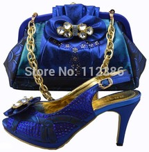 Wholesale Italian design shoe and bag with free shipping by DHL. Blue shoe and matching bag wholesale