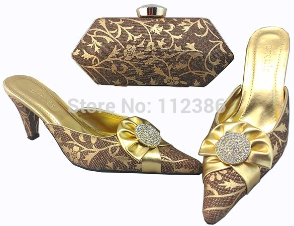 fashion shoe and matching bag with free shipping by DHL TSH1093 coffee