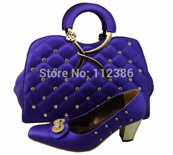 TSH1111 Purple shoe and bag with free shipping by DHL wholesale shoe and bag