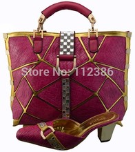 Italian Shoes Italian Shoes With Matching Bag High Quality For Occasion Ltaly Shoes And Bag For Evening Party fushia