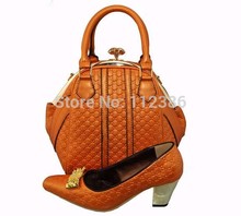 High quality PU leather shoe with handbag to match at wholesale price with free shipping by DHL