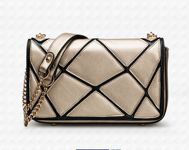 New 2014 Fashion brand women messenger bags chains one shoulder bag luxurious golden handbag 