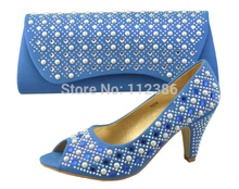 Matching african fashion shoe and bag with many pearl with free shipping by DHL