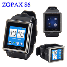 3G Android 4.0 SmartWatch ZGPAX S6 1.54 Inch Smart Watch Phone Smartphone With MTK6577 Dual Core 2.0MP Camera Wifi WCDMA GSM GPS