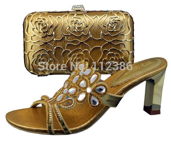 2014 New arrival Italian type shoe and matching bag wholesale fashion set of shoe and bag