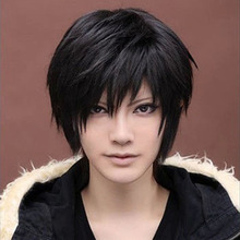 Anime Handsome Boys Short Wig New Vogue Sexy Men’s Male Synthetic Hair Cosplay Wigs Black Free Shipping