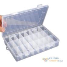 24 Grid Transparent Plastic Box Jewelry Nail Tip Storage Box CompartmentsMTY3