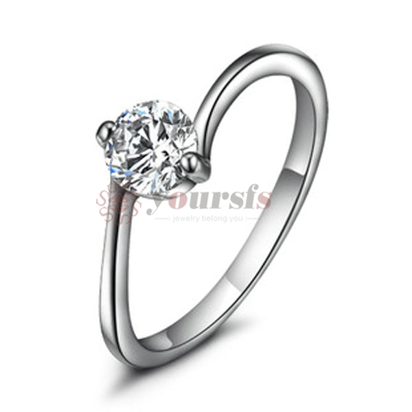 Toe Ring Engagement Rings For Sale Simulation Of Diamond 18K Gold Plated Rings Drop Shipping R1129W1