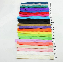 AHO154 22 Colors Elastic FOE Headbands for Baby Girls DIY Hair Accessory Satin Stretchy Hairbands Headwear