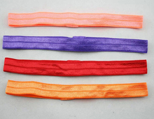 AHO154 22 Colors Elastic FOE Headbands for Baby Girls DIY Hair Accessory Satin Stretchy Hairbands Headwear