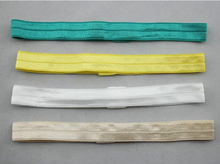 AHO154 22 Colors Elastic FOE Headbands for Baby Girls DIY Hair Accessory Satin Stretchy Hairbands Headwear