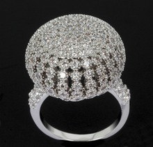 Free Shipping 2014 Big ball ring Hot Sale Bohemian Anel Long Rings for Women Ring Zircon
