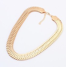 48CM 2 colors 18K Gold Filled chain Necklace Herringbone Snake Chain Mens Chain Womens Necklace Wholesale Jewelry Gift N718