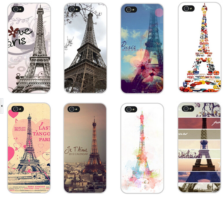 2014 hot New Fashion painted Eiffel Tower Design cases for Apple i phone iphone 4 4s