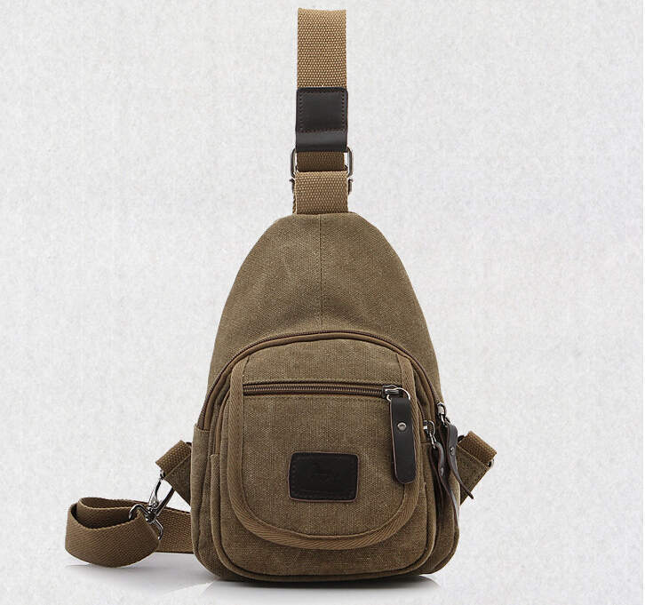Men and women canvas chest bag classical style casual popular fashion messenger bag
