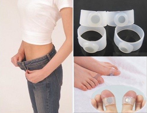 4pairs New 2014 Personal Magnetic Silicon Foot Massager Toe Ring Weight Loss Slimming Health Care