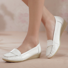 5 colors 2014 new fashion loafers women genuine leather flat shoes women s casual work nurse