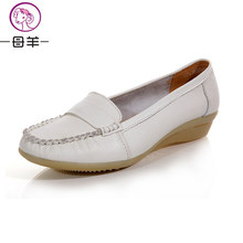 5 colors 2014 new fashion loafers women genuine leather flat shoes women s casual work nurse