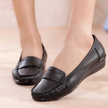 5 colors 2014 new fashion loafers women genuine leather flat shoes women s casual work nurse