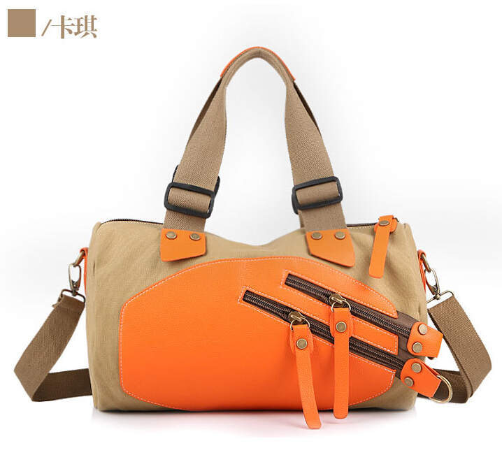 casual barrel shaped handbags female fashion messenger bags korea edition canvas traveling bags hight quality