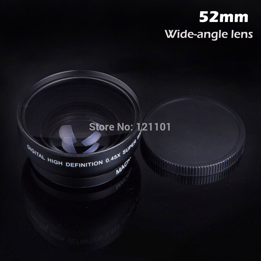 52MM 0 45X Wide Angle Lens Macro Lens Bag for Canon Sony Nikon D5000 D5100 D3100